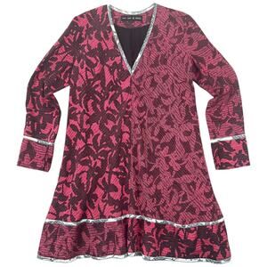 Proenza Schouler XO Barneys New York Statement Silk Printed Long Sleeve Dress 4